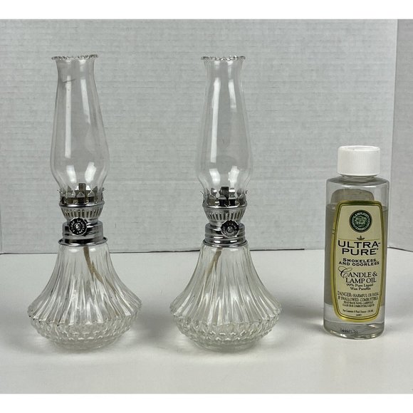 Lamp Light Farms Petite Bordeaux Oil Lamp Set of 2 Includes Lamp Oil - Picture 7 of 13